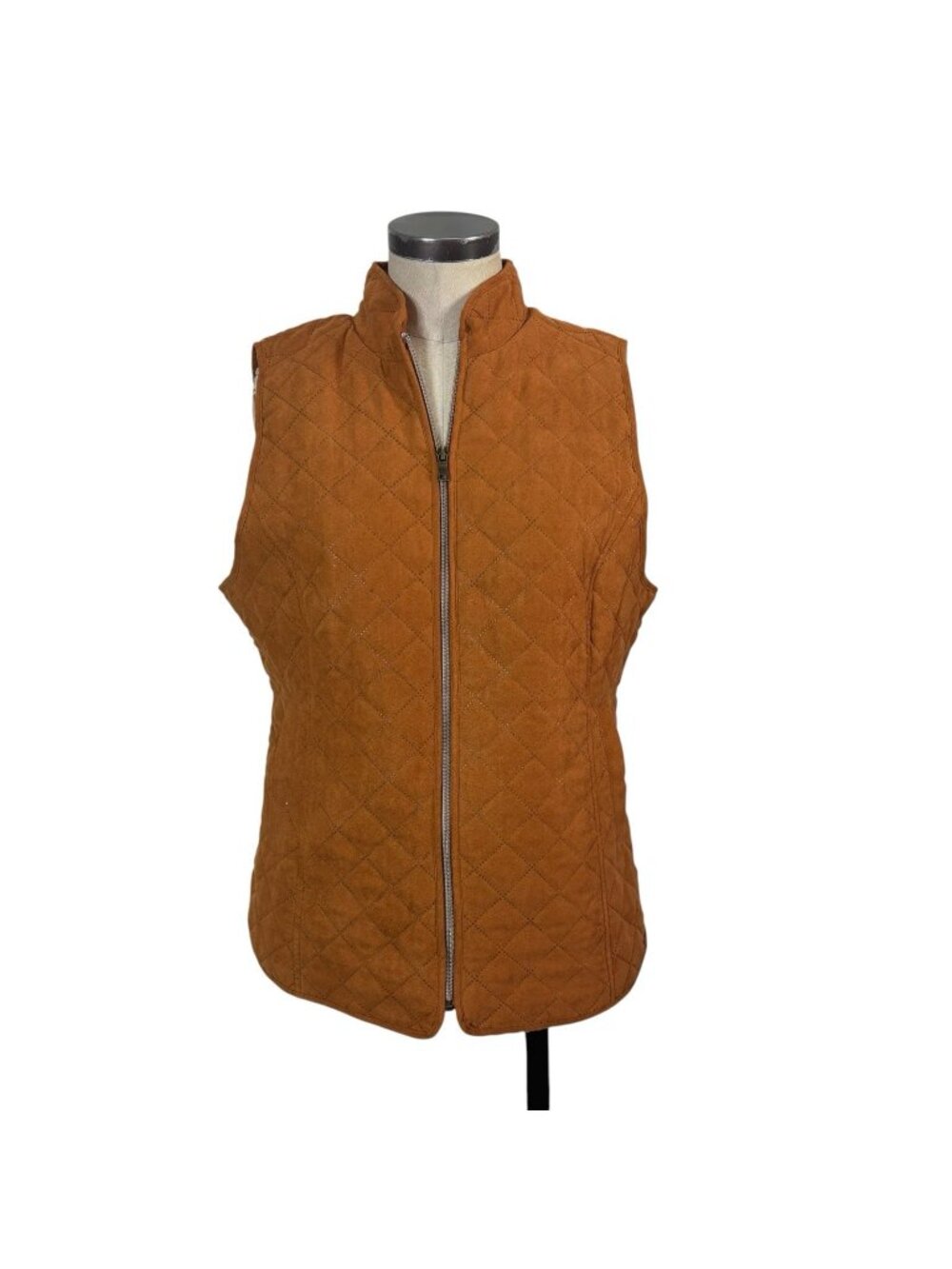 Ruby Rd Quilted Faux Suede Vest